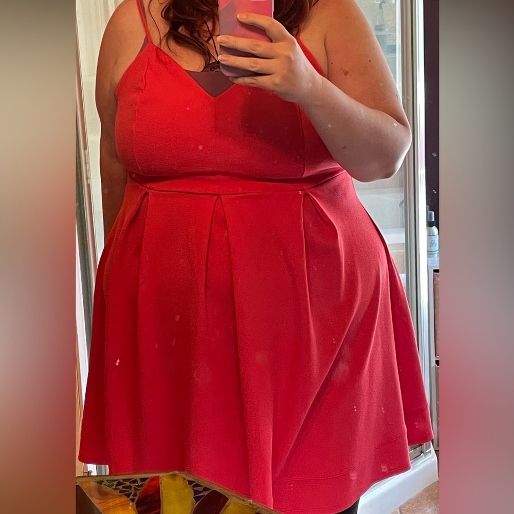 2X ModCloth Dresses Bundle - 2 skater style sweetheart dresses, Coral and Navy